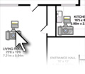 Interactive floor plan with photos